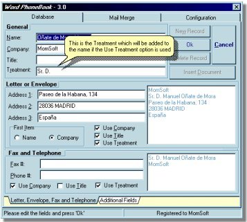 Word PhoneBook Screenshot